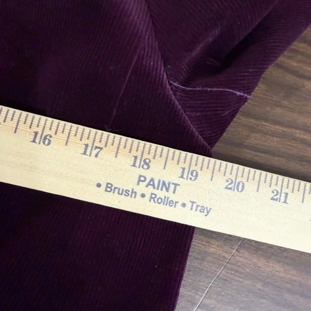 Talbots Petite Bordeaux Corduroy Womens 12P Pre-Owned Blazer Jacket‎ 2-Button